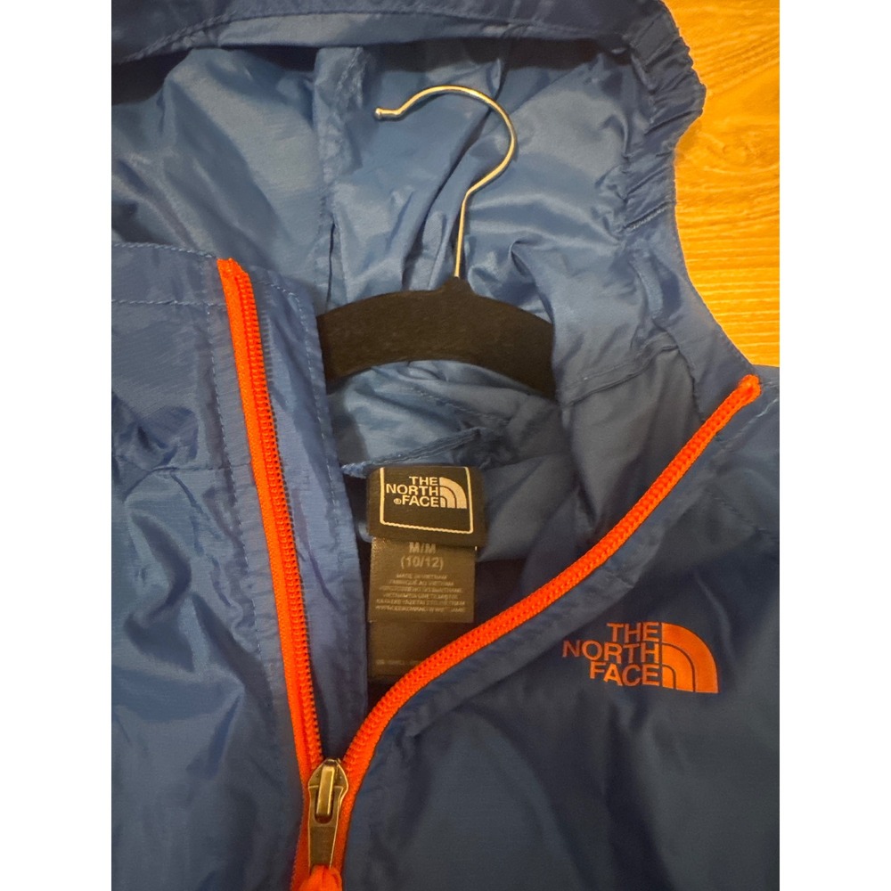 The North Face Kids Hydrenalite Blue Orange Full Zip Hooded Windbreaker Jacket M - Picture 2 of 6